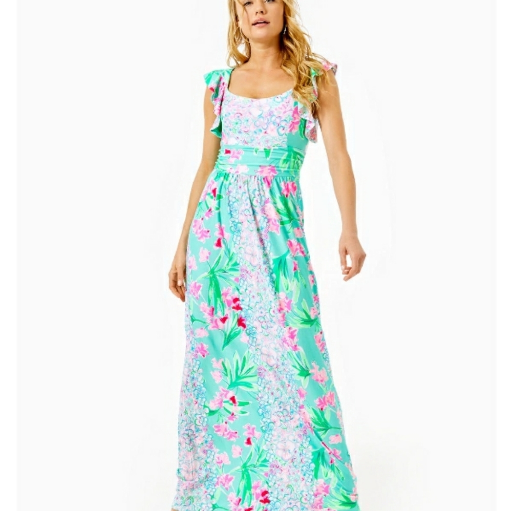 NEW With Tags Lilly Pulitzer Cristal Maxi Dress size XL Tall